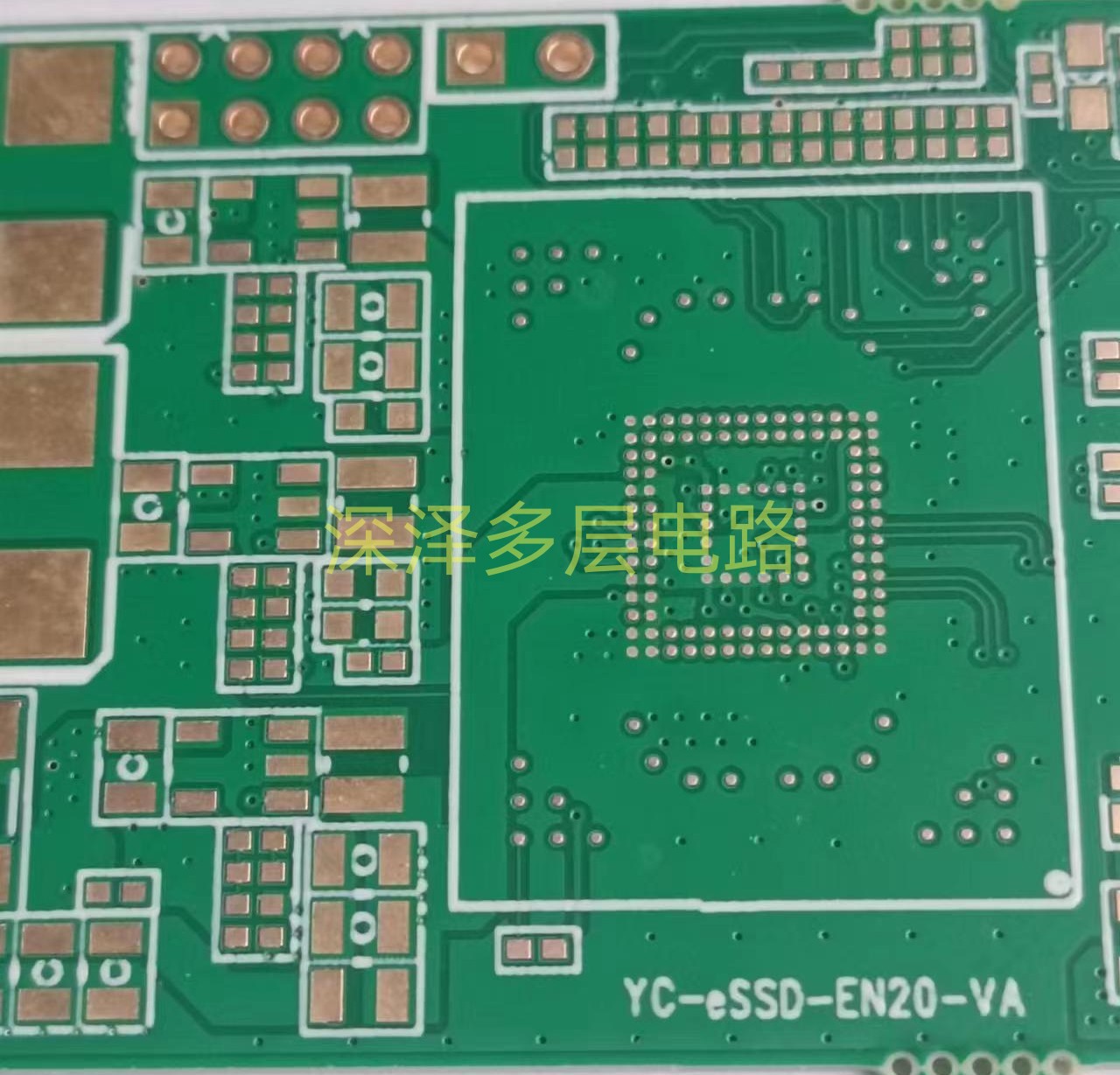 4层固态硬盘PCB局部放大图